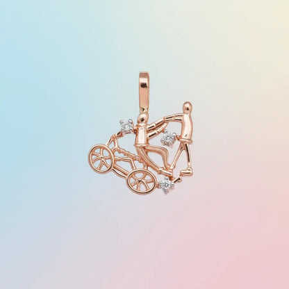 Action Cycle Gold Pendant