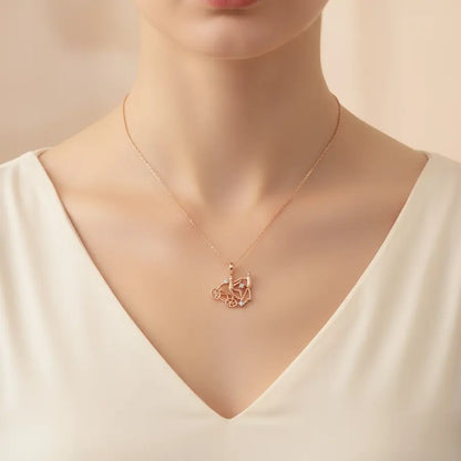 Action Cycle Gold Pendant