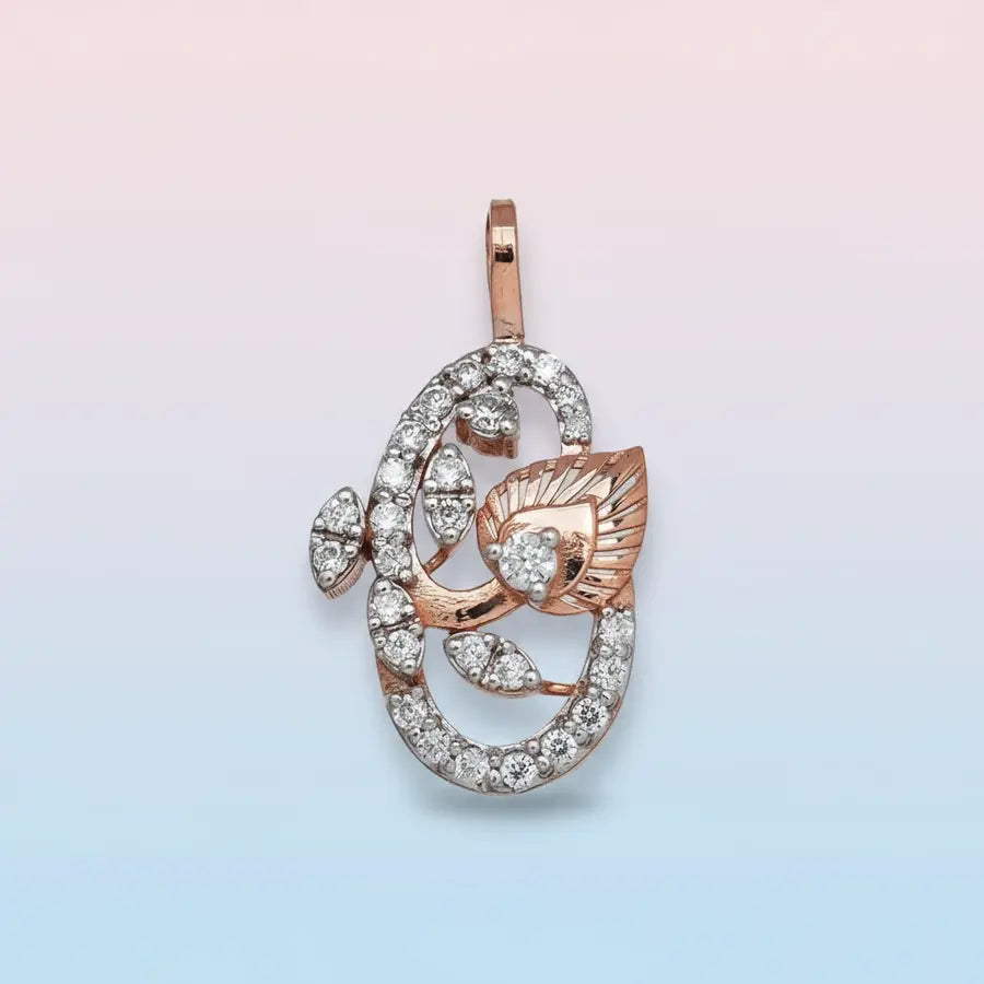 Leaf Cluster Gold Pendant