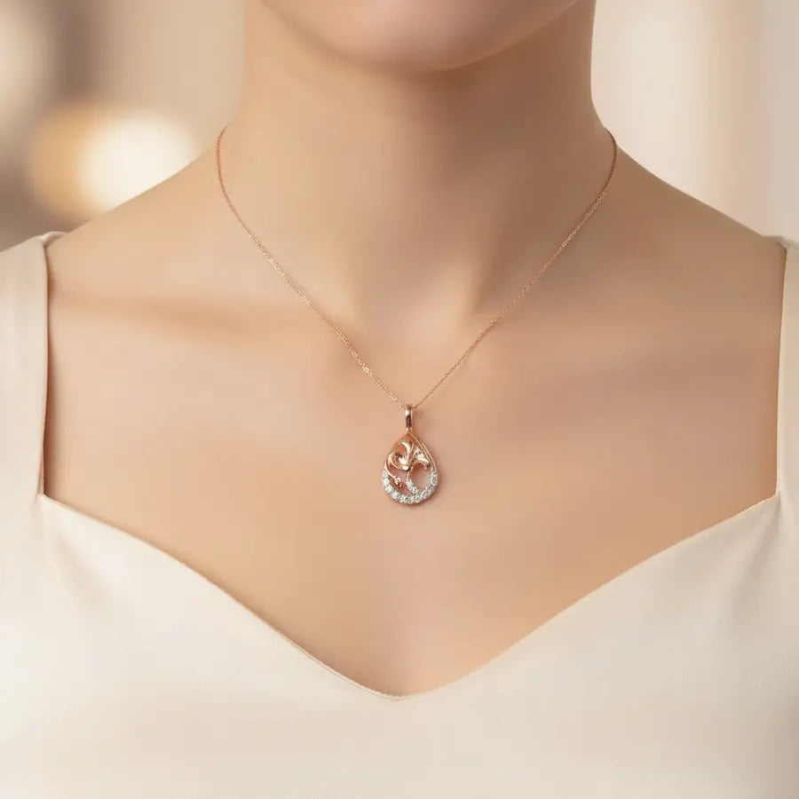 Classic Floral Gold Pendant