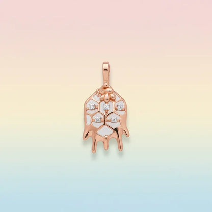Bee Lattice Gold Pendant