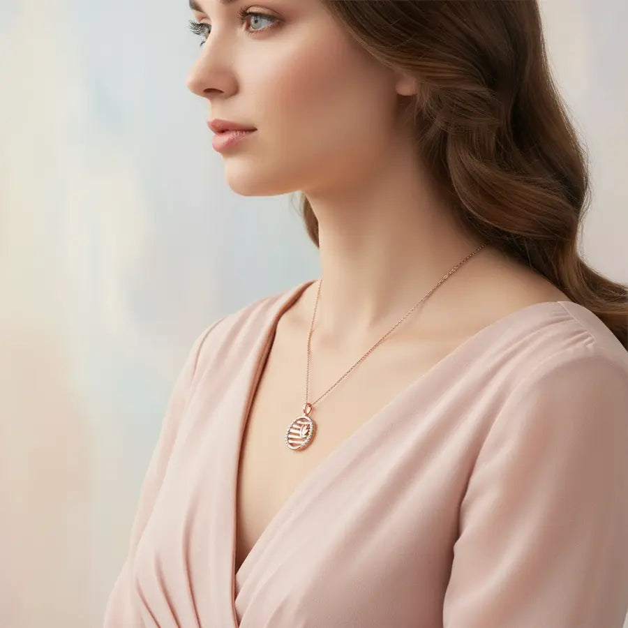 Magic Butterfly Circle Gold Pendant