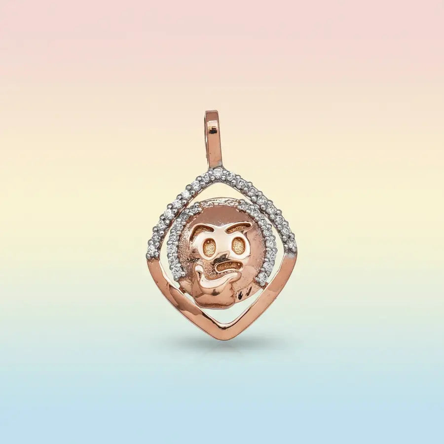 Thinker Emoji Gold Pendant