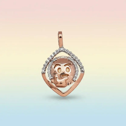 Thinker Emoji Gold Pendant