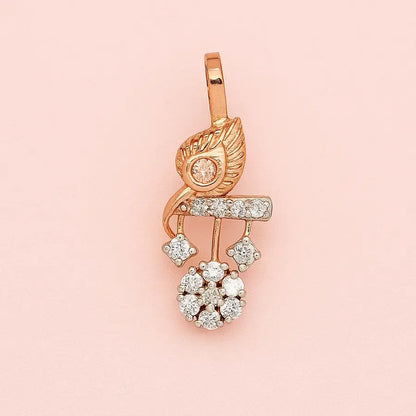 Hanging Feather Gold Pendant