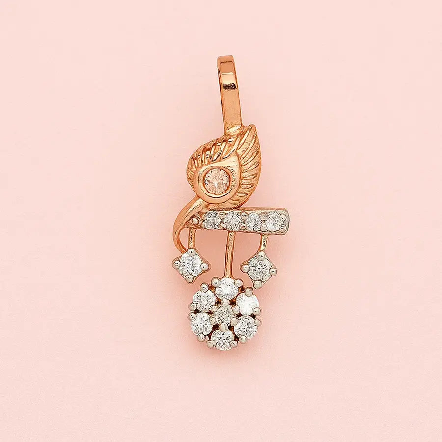 Hanging Feather Gold Pendant