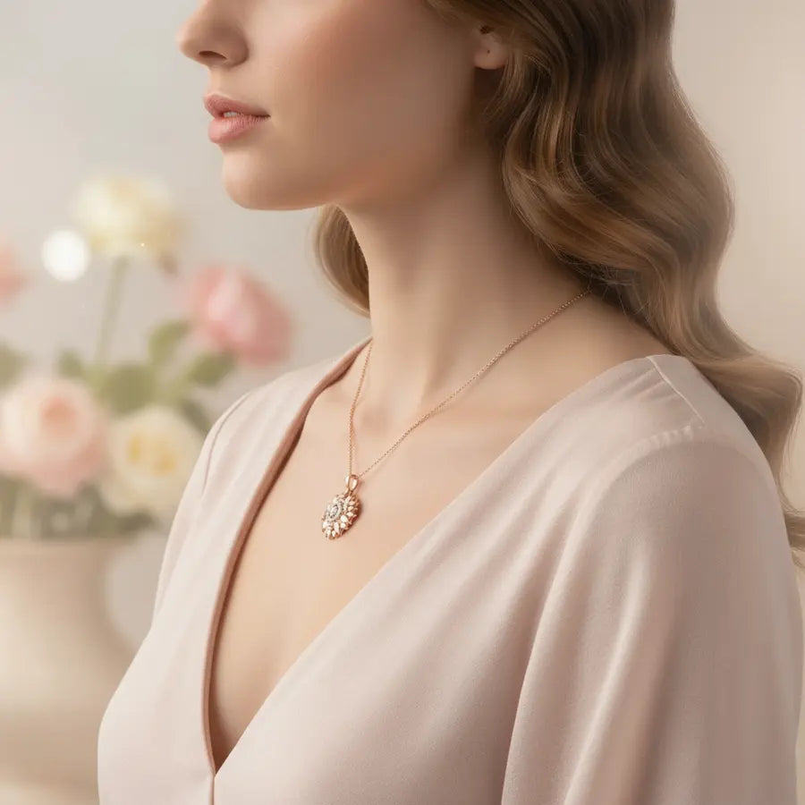Sunflower Joy Gold Pendant