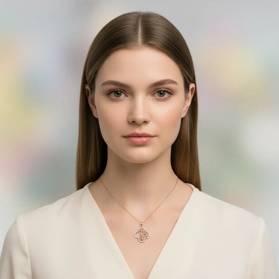 Heart Hands Gold Pendant