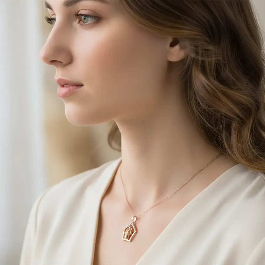Dad Child Gold Pendant