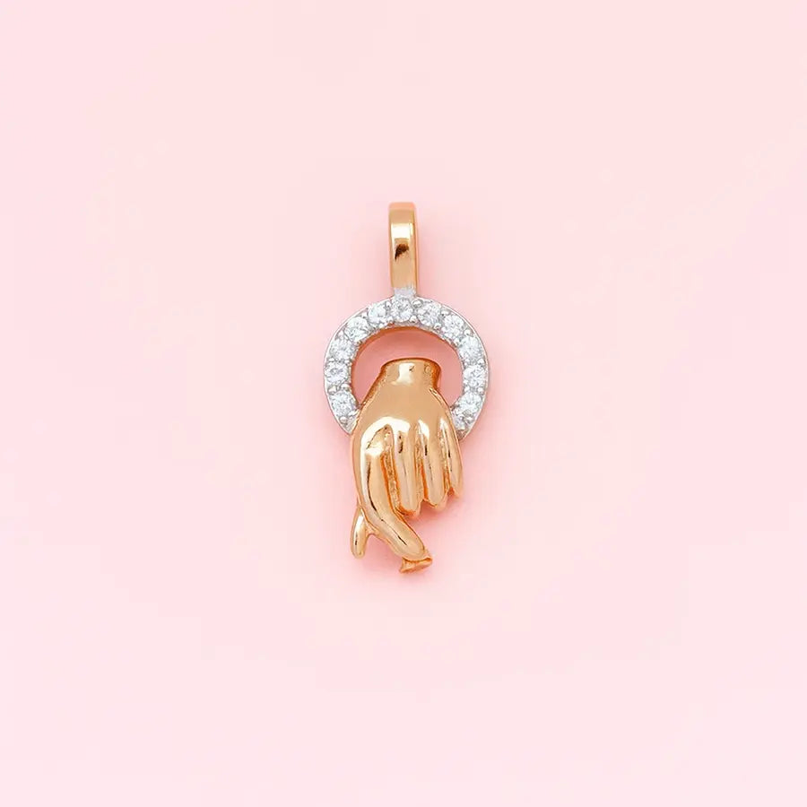 Finger Heart Gold Pendant