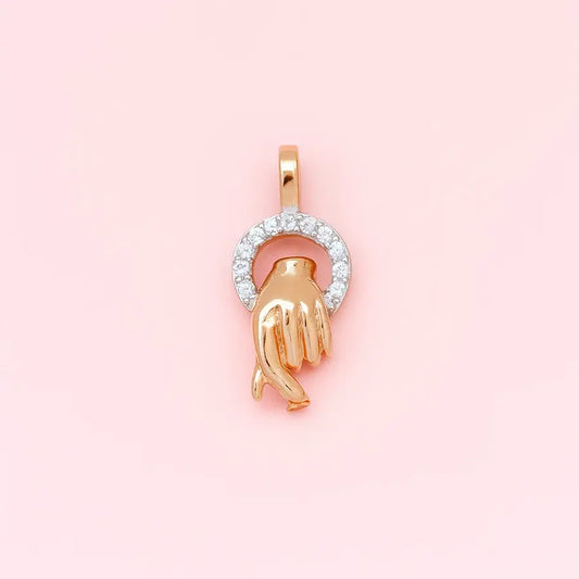 Finger Heart Gold Pendant