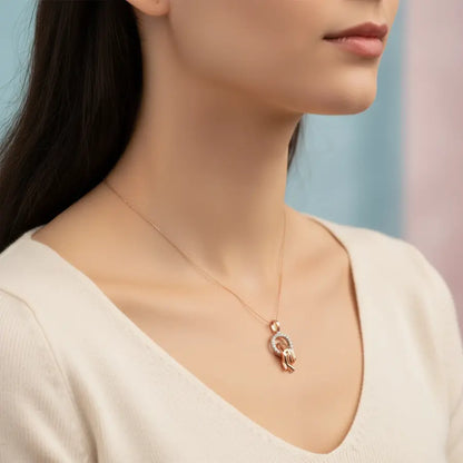 Finger Heart Gold Pendant