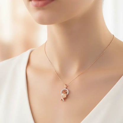 Finger Heart Gold Pendant