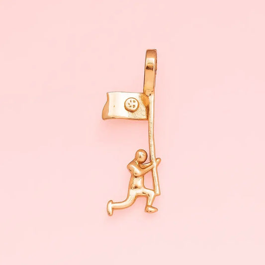 Flag Gold Pendant