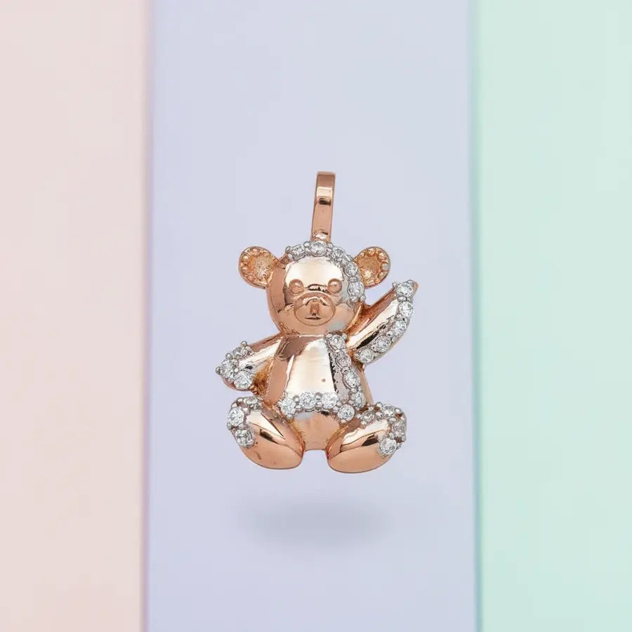 Teddy Bear Gold Pendant