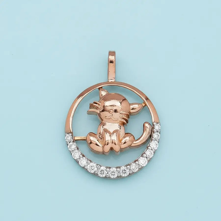 Sitting Cat Gold Pendant