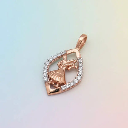Couple Bond Dance Gold Pendant
