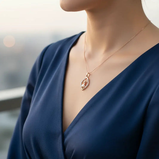 Couple Bond Dance Gold Pendant