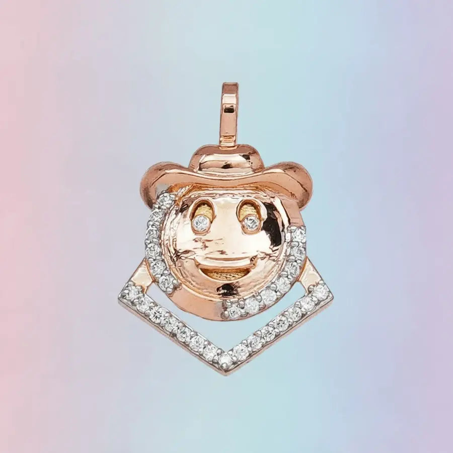 Smiley Cap Gold Pendant