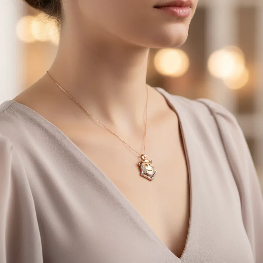 Smiley Cap Gold Pendant
