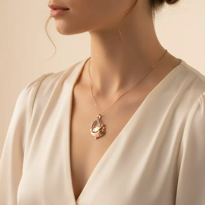 Dolphin Heart Gold Pendant