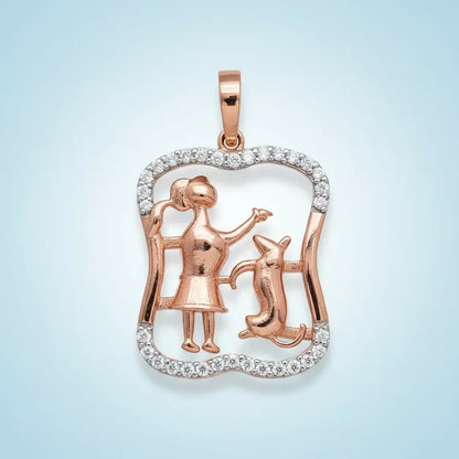 Dog Mom Gold Pendant