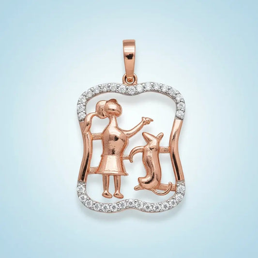 Dog Mom Gold Pendant