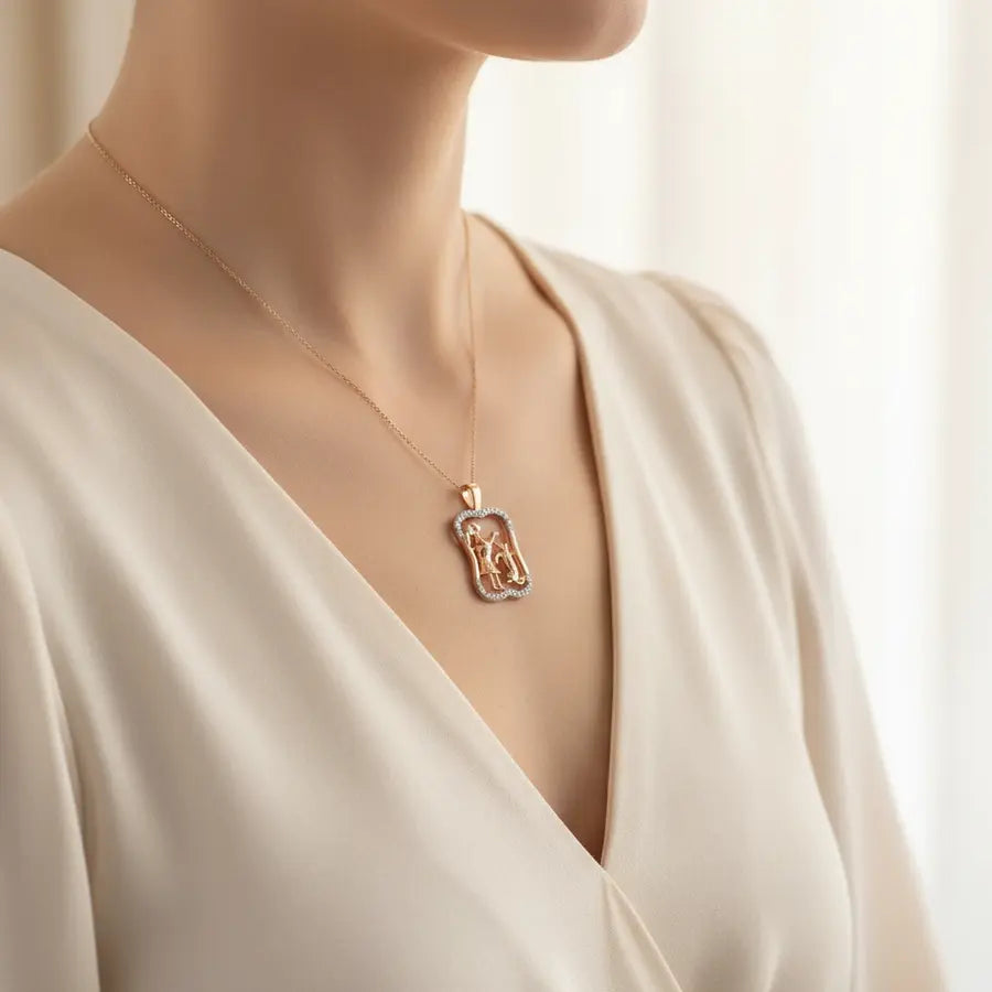 Dog Mom Gold Pendant