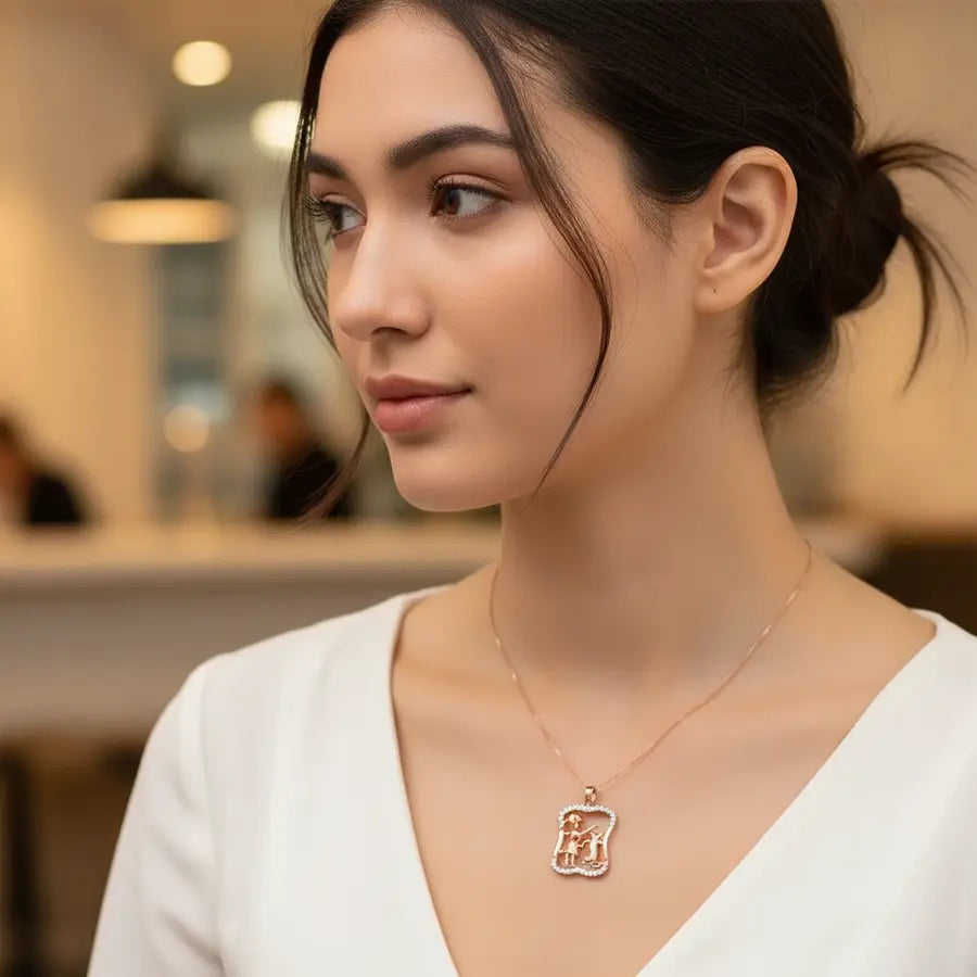 Dog Mom Gold Pendant