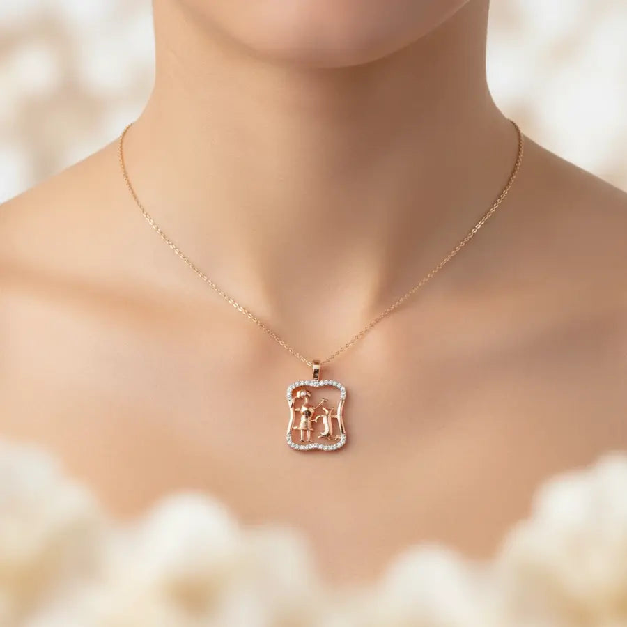 Dog Mom Gold Pendant