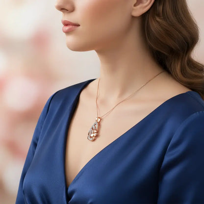 Stone Flower Gold Pendant