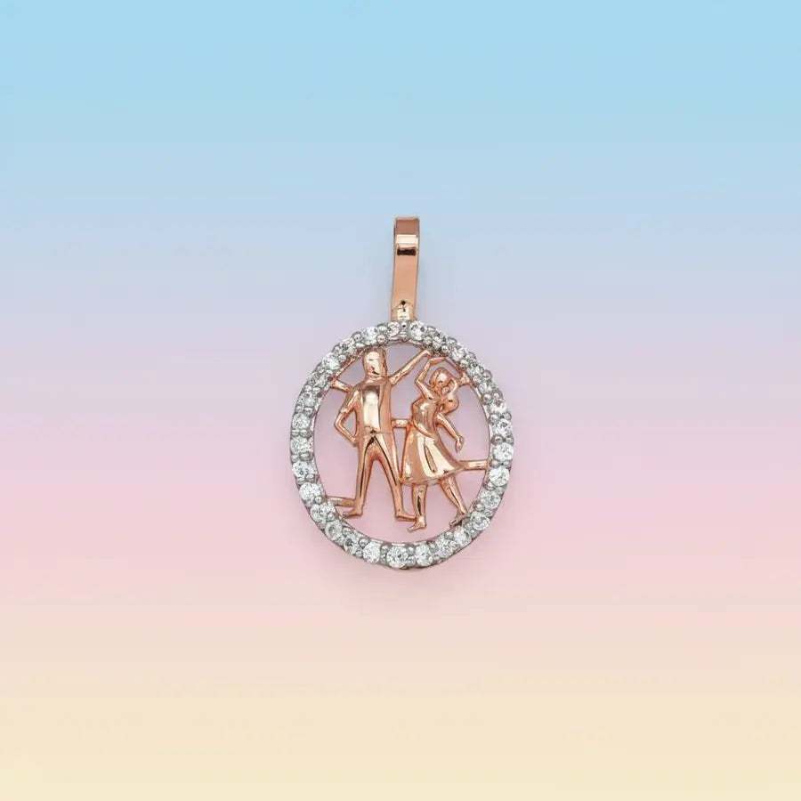 Couple Dance Gold Pendant