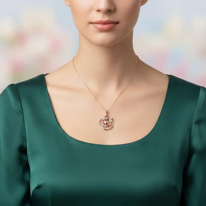 Bubbly Butterflies Gold Pendant