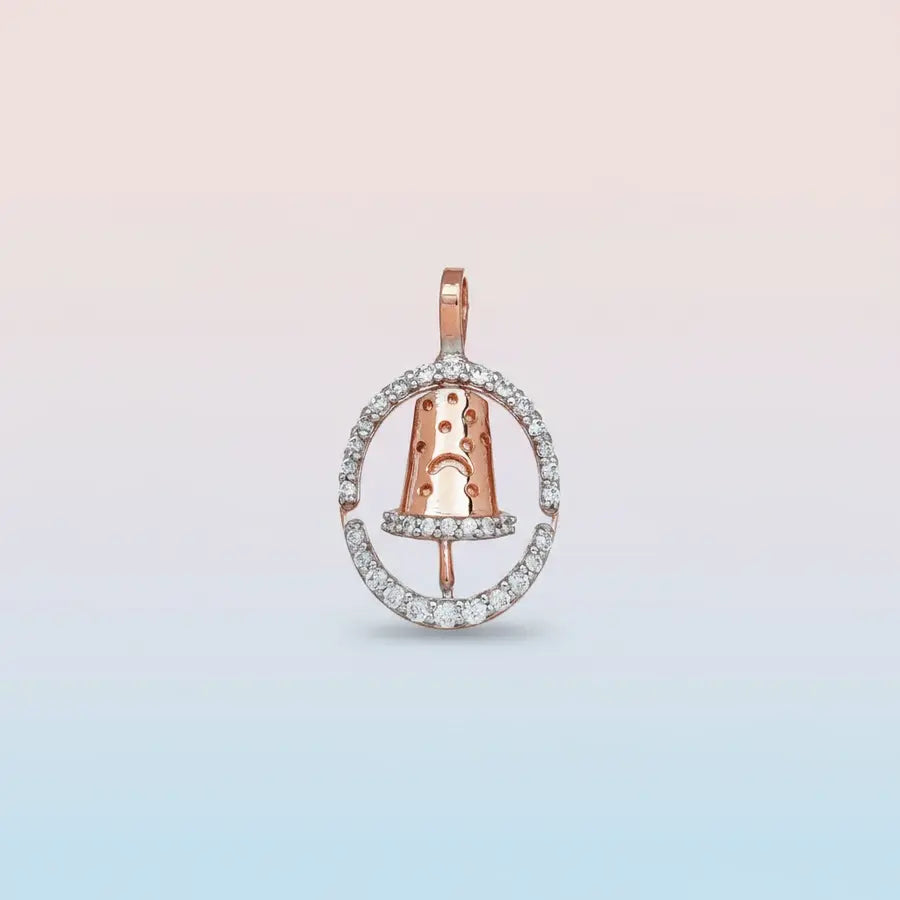 Boba Tea Gold Pendant