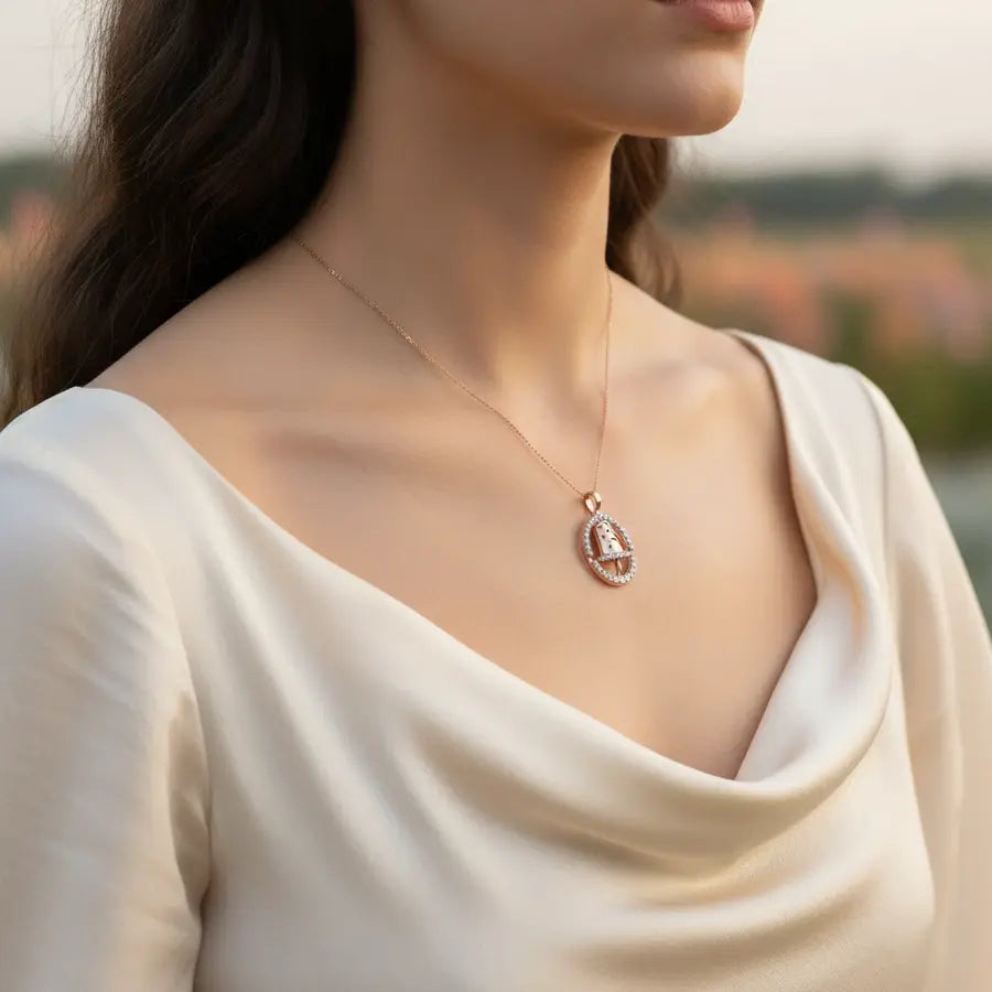 Boba Tea Gold Pendant