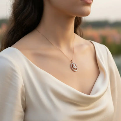 Boba Tea Gold Pendant