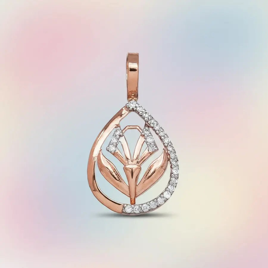 Double Leaf Gold Pendant
