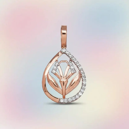 Double Leaf Gold Pendant