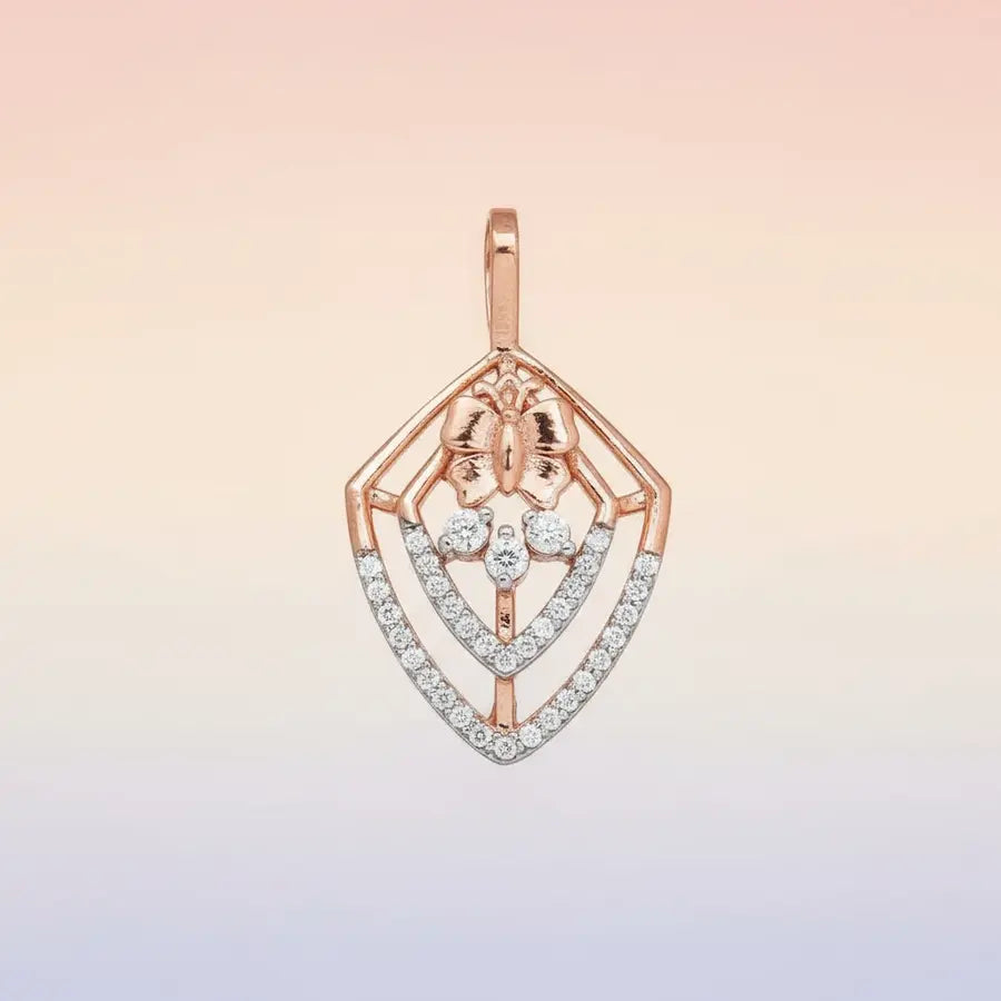 Diamond Butterfly Gold Pendant