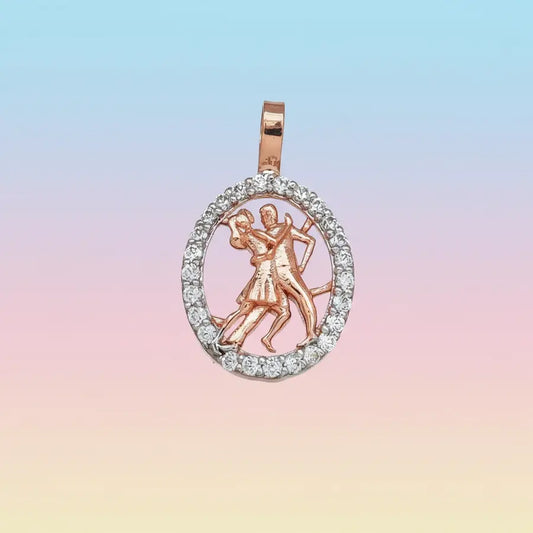 Romance Couple Dance Gold Pendant