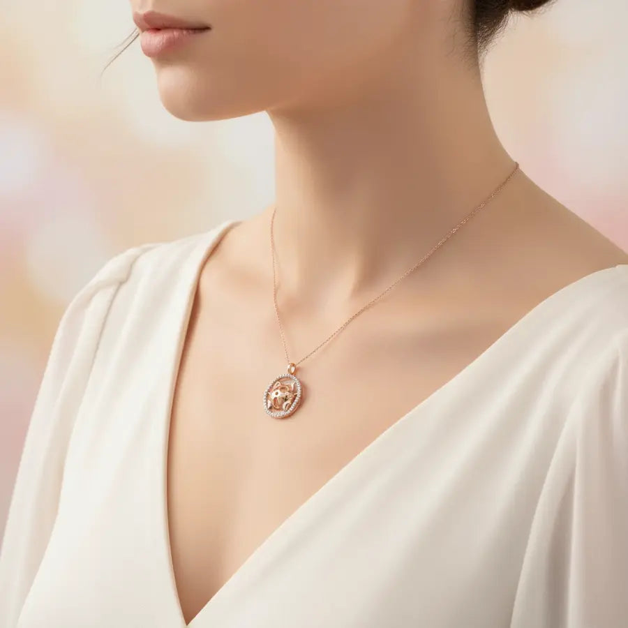 Surprise Cat Gold Pendant