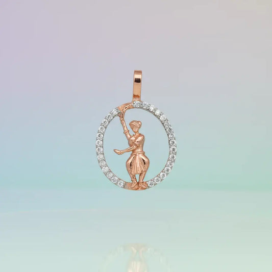 Kartarimukha Bharathanatyam Gold Pendant