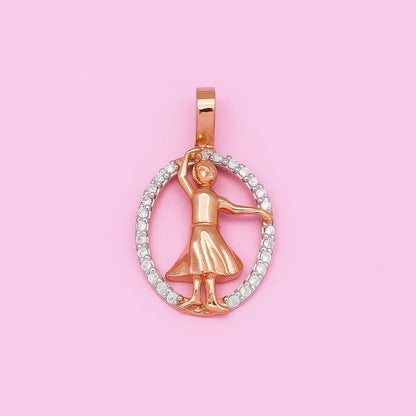 Woman Dance Gold Pendant