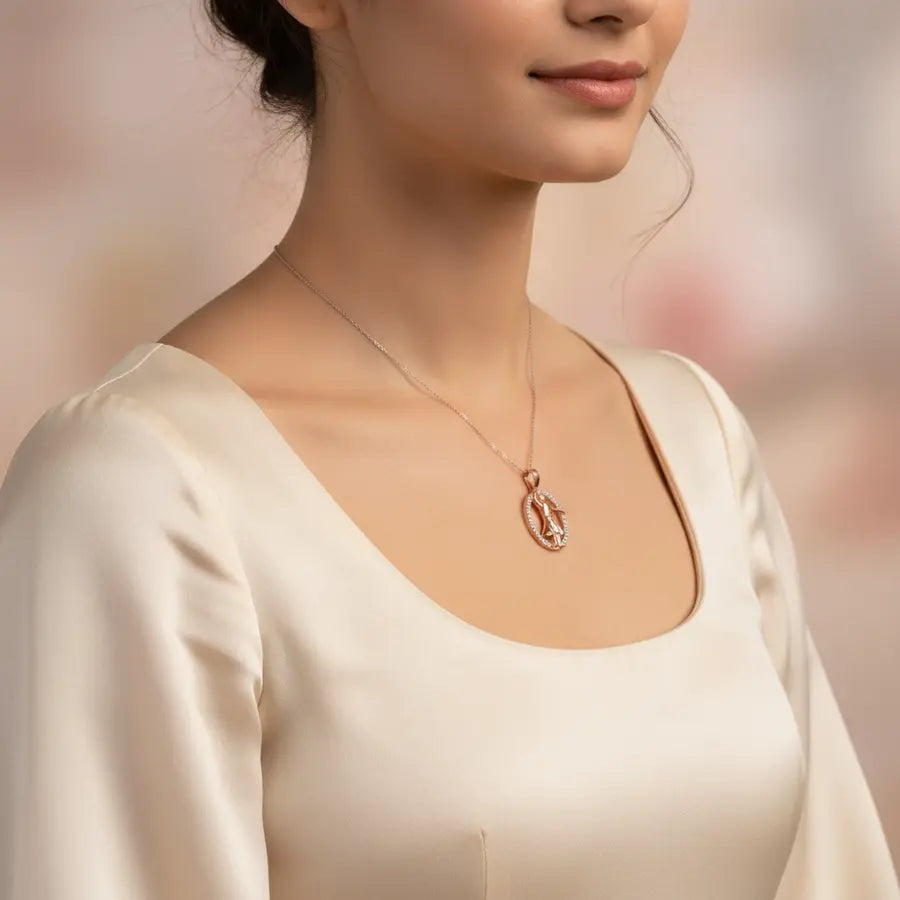Woman Dance Gold Pendant
