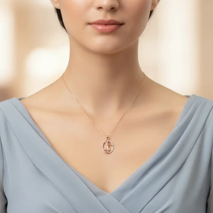 Woman Dance Gold Pendant