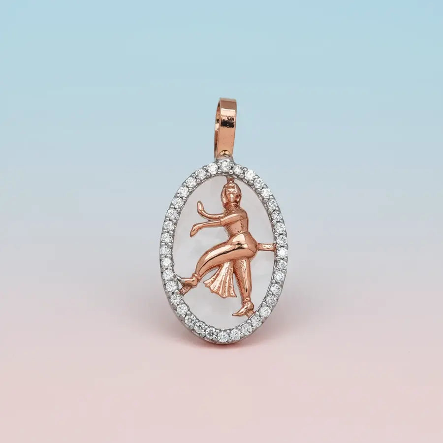 dynamic nritta Bharathanatyam Gold Pendant