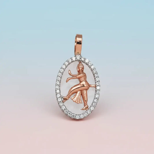dynamic nritta Bharathanatyam Gold Pendant