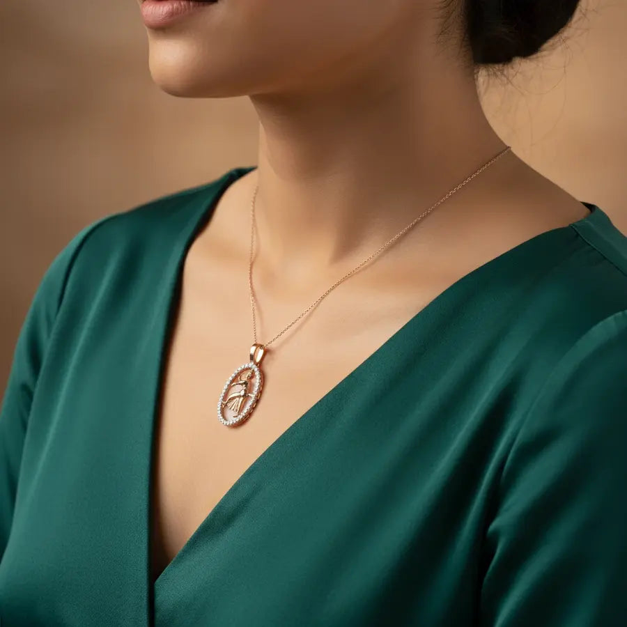 dynamic nritta Bharathanatyam Gold Pendant