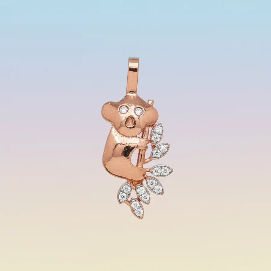 Koala Leaves Gold Pendant