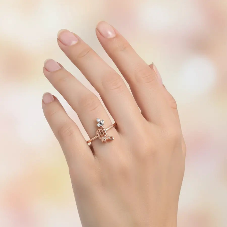 Honey Comb Gold Ring